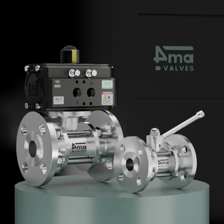 2 way Design Sanitary Ball Valve Flanged End