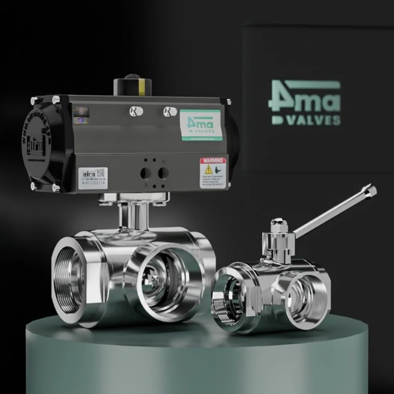 3 way Design Sanitary Ball Valve Screw End
