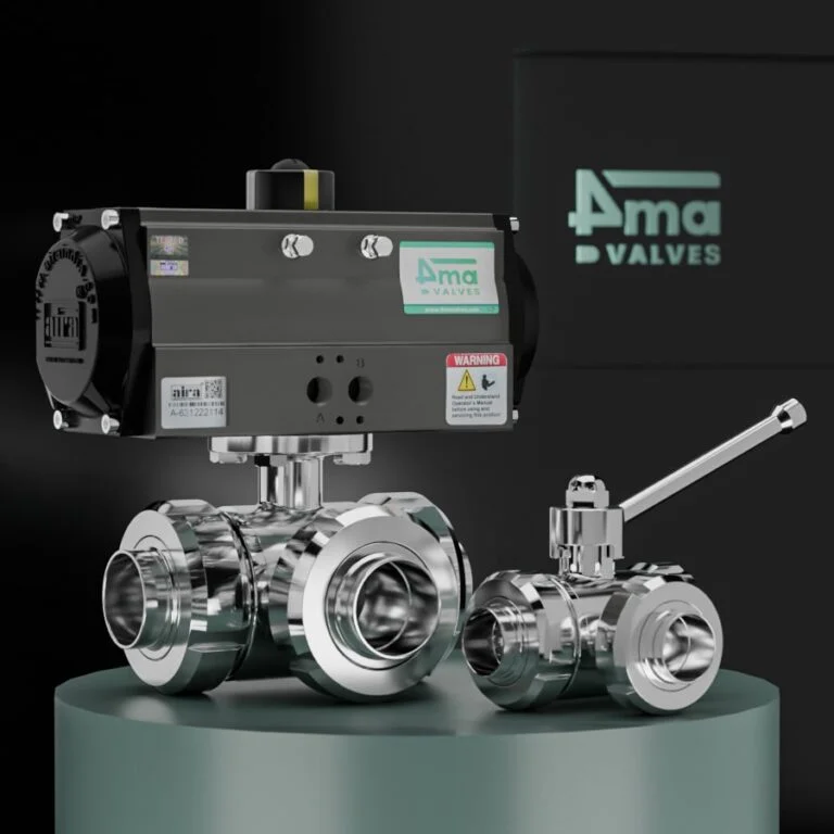 3 way Sanitary Ball Valve SMS Union End